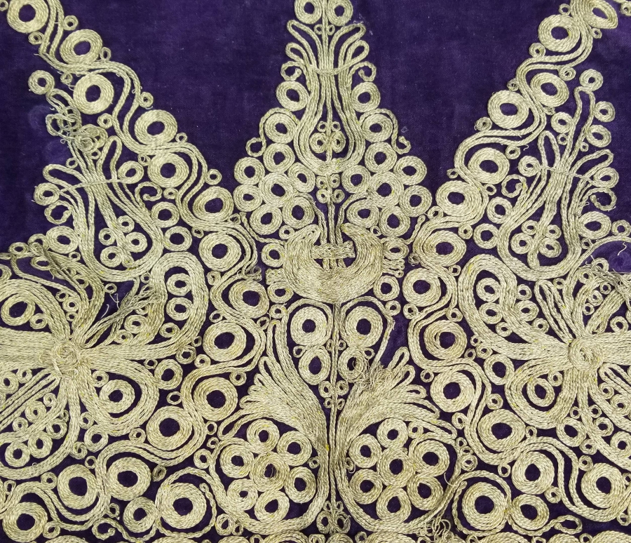 OSMANLI DÖNEMİ SIRMA İŞÇİLİKLİ KADİFE CEPKEN