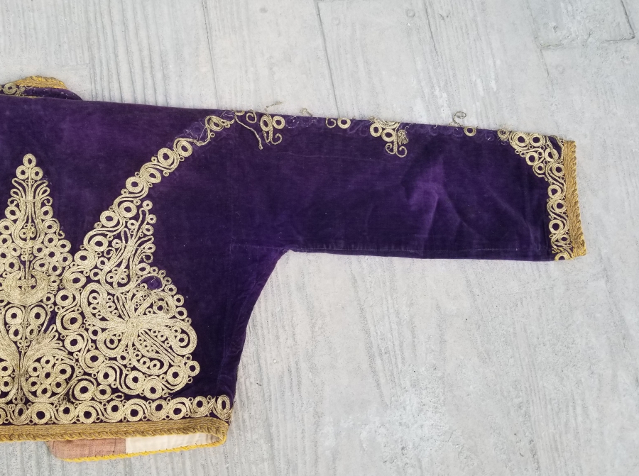 OSMANLI DÖNEMİ SIRMA İŞÇİLİKLİ KADİFE CEPKEN