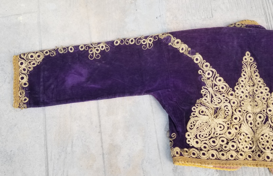 OSMANLI DÖNEMİ SIRMA İŞÇİLİKLİ KADİFE CEPKEN