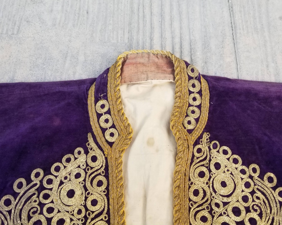 OSMANLI DÖNEMİ SIRMA İŞÇİLİKLİ KADİFE CEPKEN