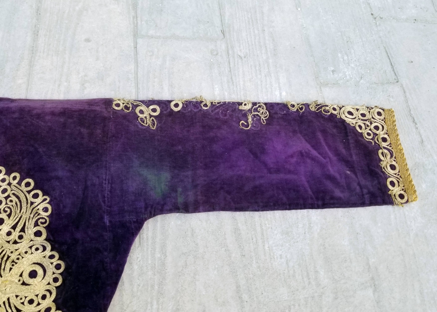 OSMANLI DÖNEMİ SIRMA İŞÇİLİKLİ KADİFE CEPKEN