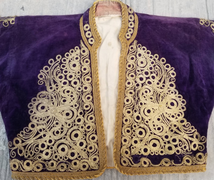 OSMANLI DÖNEMİ SIRMA İŞÇİLİKLİ KADİFE CEPKEN