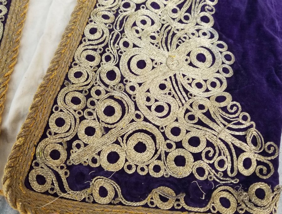 OSMANLI DÖNEMİ SIRMA İŞÇİLİKLİ KADİFE CEPKEN