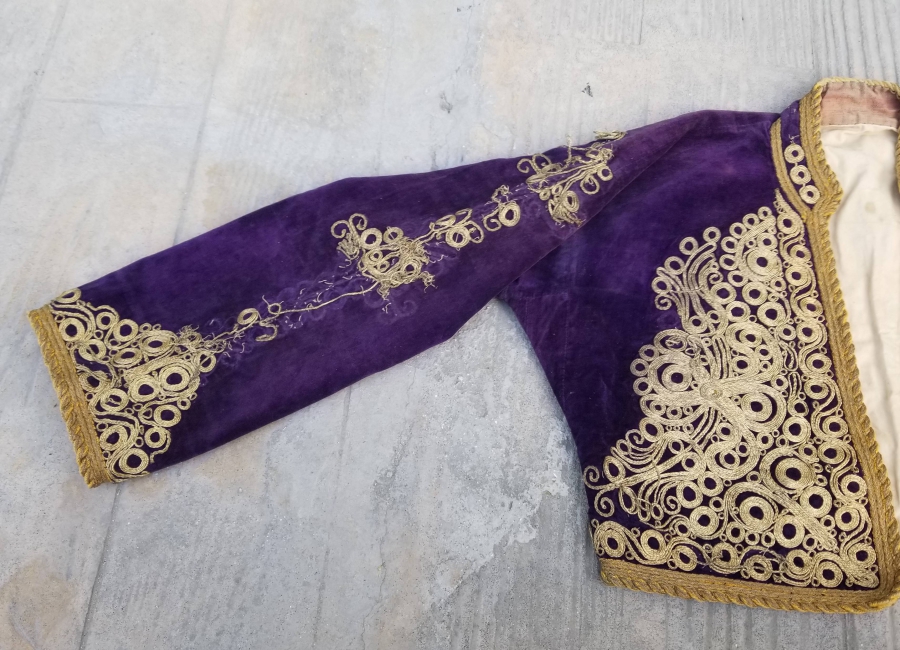 OSMANLI DÖNEMİ SIRMA İŞÇİLİKLİ KADİFE CEPKEN