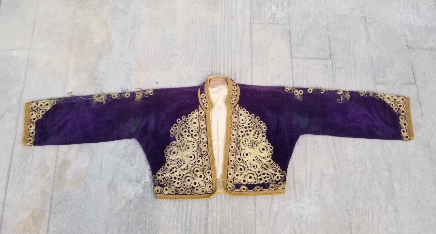 OSMANLI DÖNEMİ SIRMA İŞÇİLİKLİ KADİFE CEPKEN