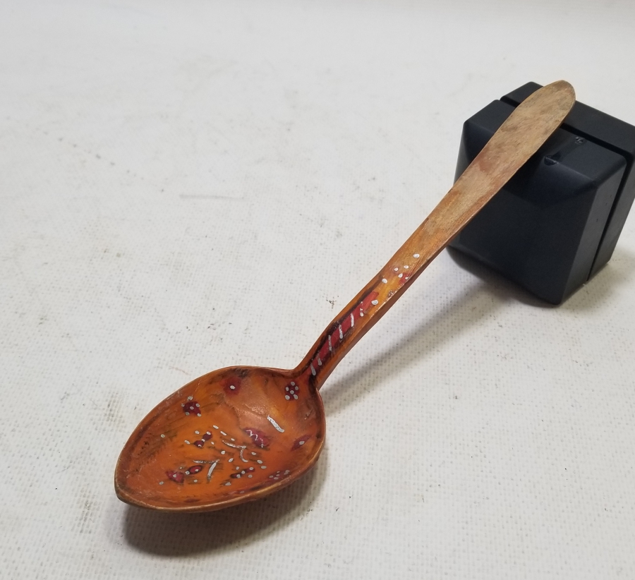 OSMANLI DÖNEMİ EL BOYAMA TAHTA KAŞIK