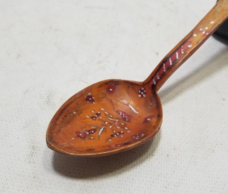 OSMANLI DÖNEMİ EL BOYAMA TAHTA KAŞIK