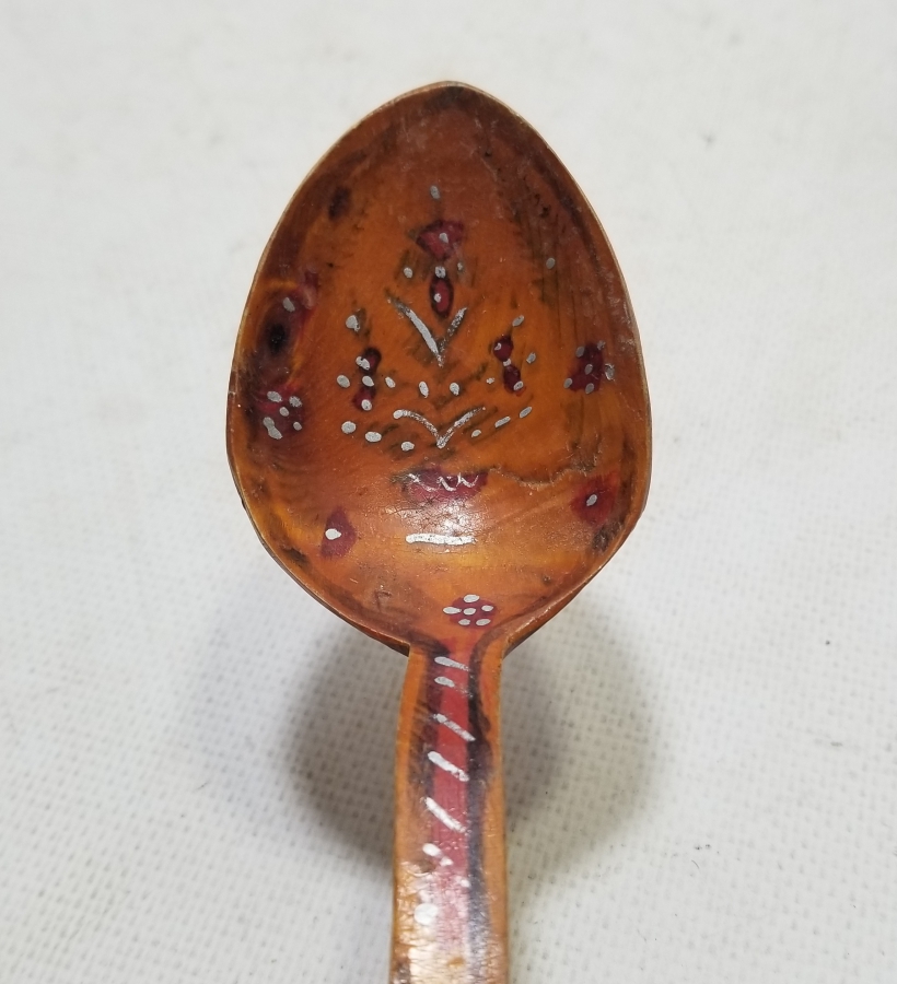 OSMANLI DÖNEMİ EL BOYAMA TAHTA KAŞIK