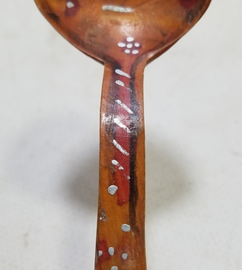 OSMANLI DÖNEMİ EL BOYAMA TAHTA KAŞIK