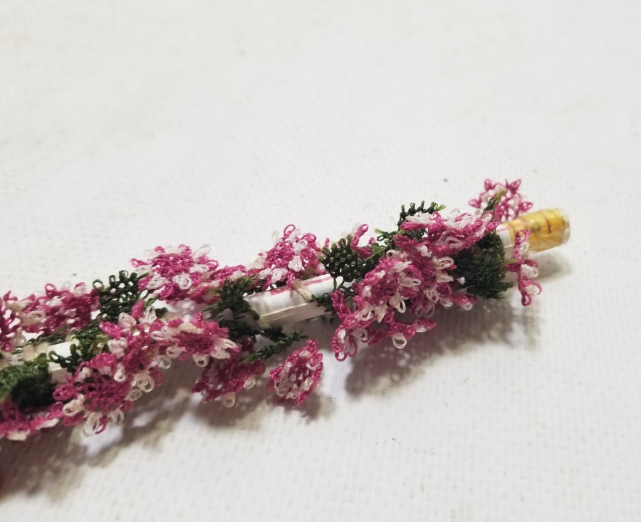 KULLANILMAMIŞ ANTİKA YAZMA KENARI OYASI