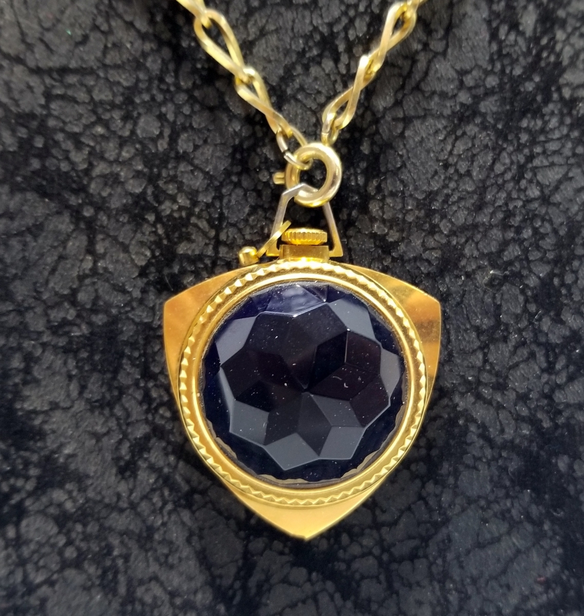 SOVYET RUSYA YAPIMI ALTIN KAPLAMA KURMALI KOLYE SAAT