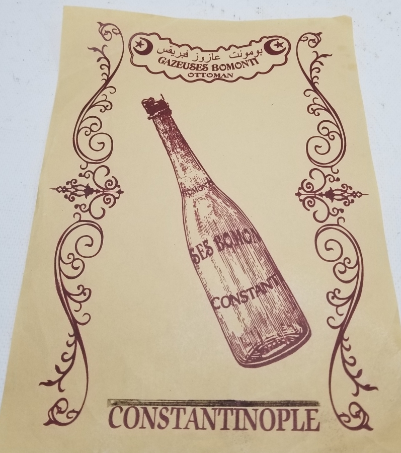 OSMANLI DÖNEMİ ÇOK NADİR BOMONTİ BİRA REKLAMI AFİŞİ