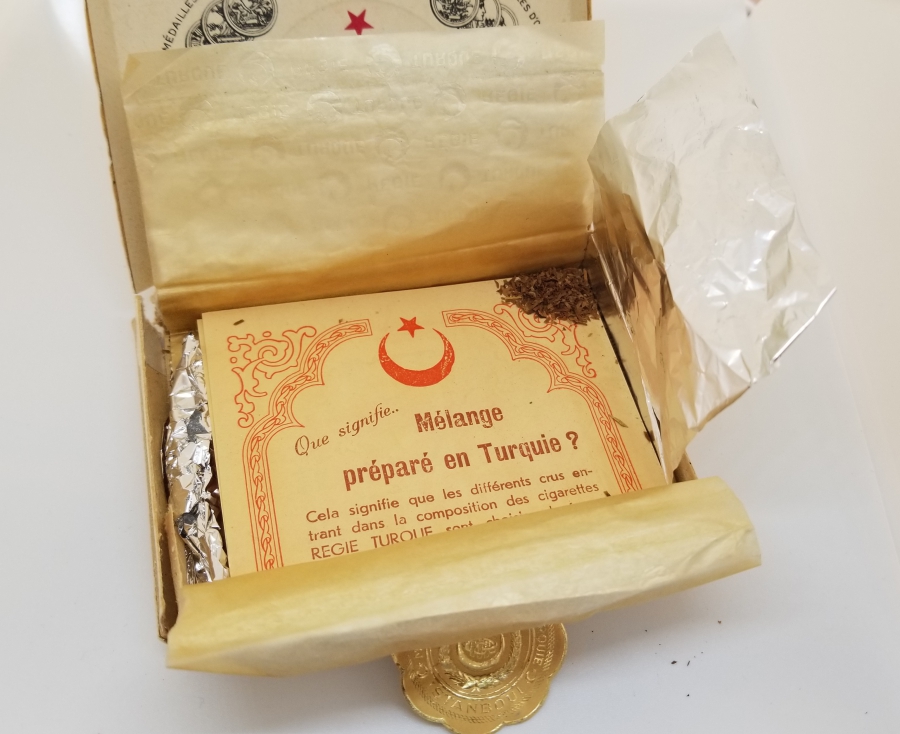 İÇİNDE EVRAKIYLA OSMANLI DÖNEMİ SİGARA KUTUSU