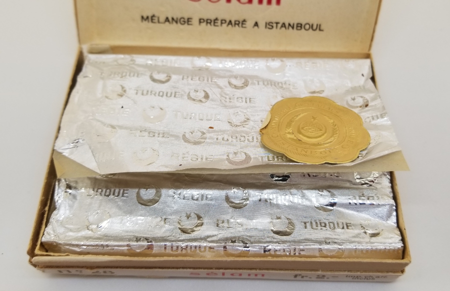 İÇİNDE EVRAKIYLA OSMANLI DÖNEMİ SİGARA KUTUSU