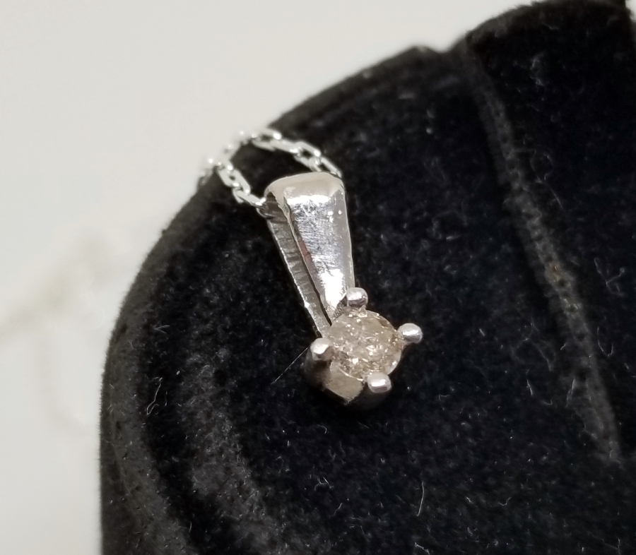 PIRLANTA TAŞLI ÖZEL YAPIM KOLYE UCU