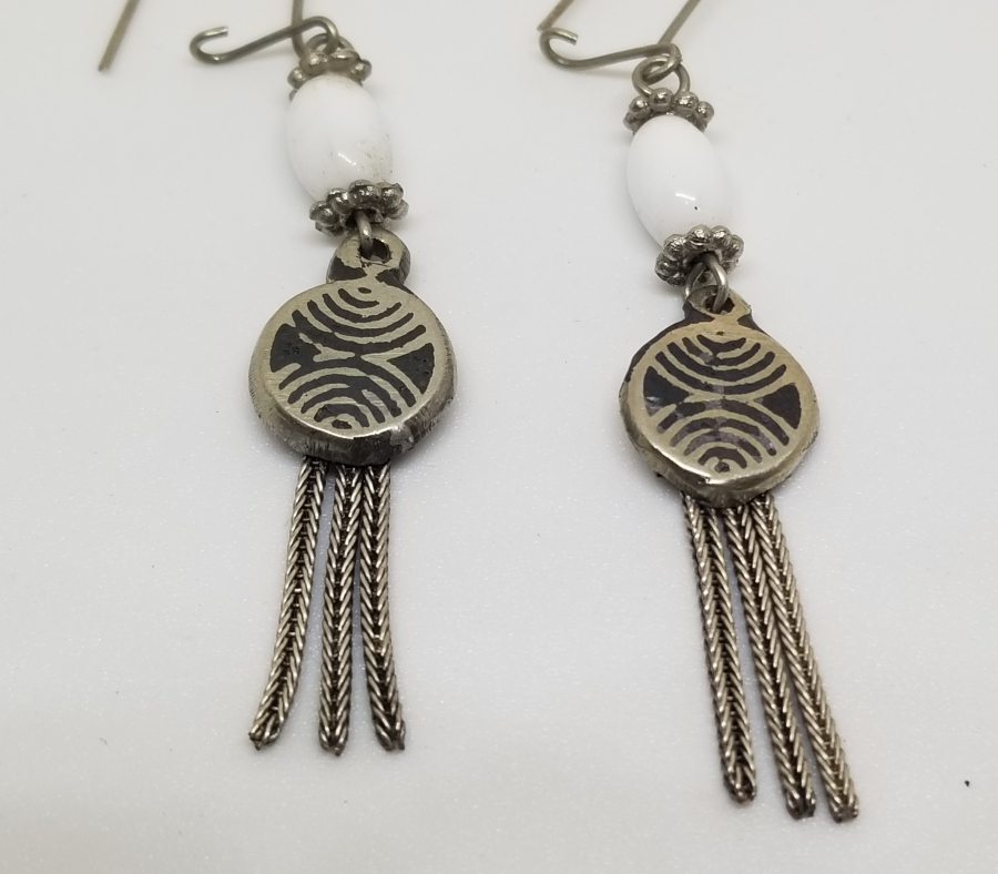 OPALİN TAŞLI ÖZEL YAPIM SAVATLI KÜPE