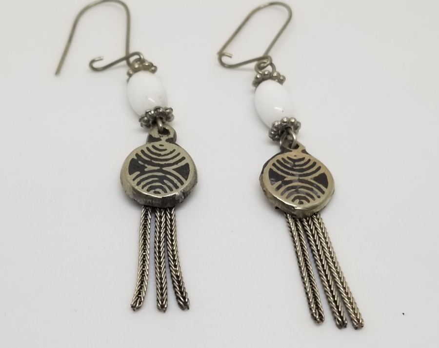 OPALİN TAŞLI ÖZEL YAPIM SAVATLI KÜPE