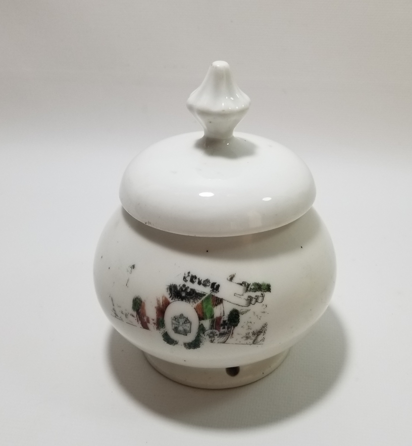 1. DÜNYA SAVAŞI DÖNEMİ ÜÇLÜ İTTİFAK KAPAKLI PORSELEN MACUNLUK