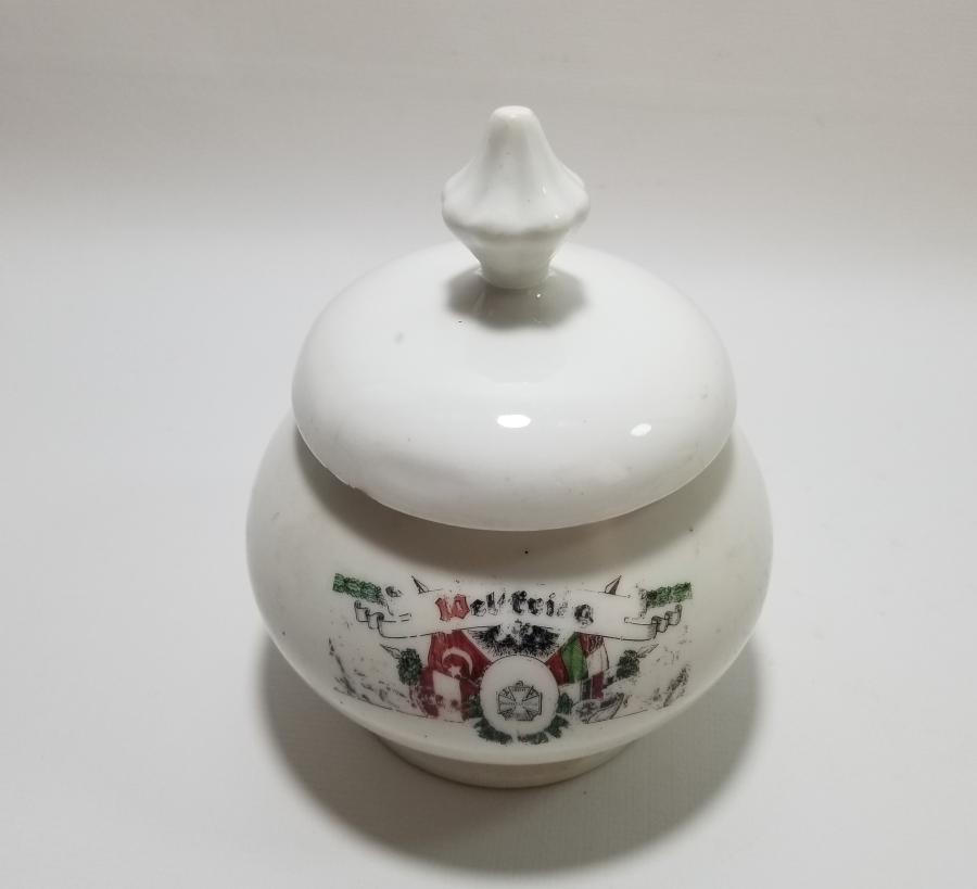 1. DÜNYA SAVAŞI DÖNEMİ ÜÇLÜ İTTİFAK KAPAKLI PORSELEN MACUNLUK