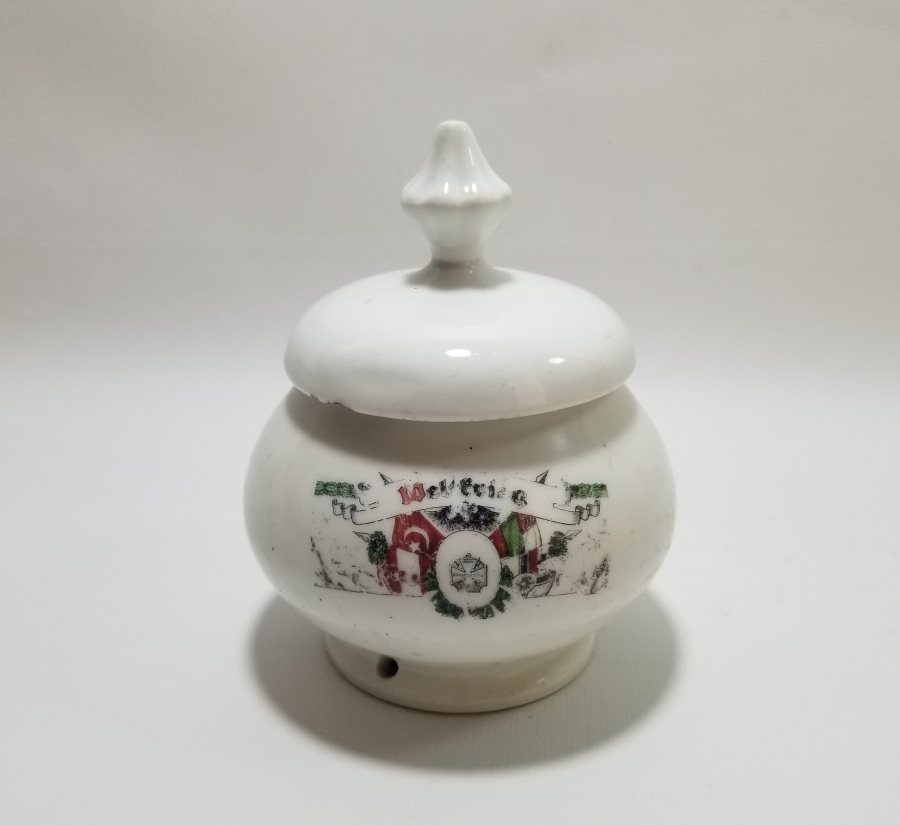 1. DÜNYA SAVAŞI DÖNEMİ ÜÇLÜ İTTİFAK KAPAKLI PORSELEN MACUNLUK