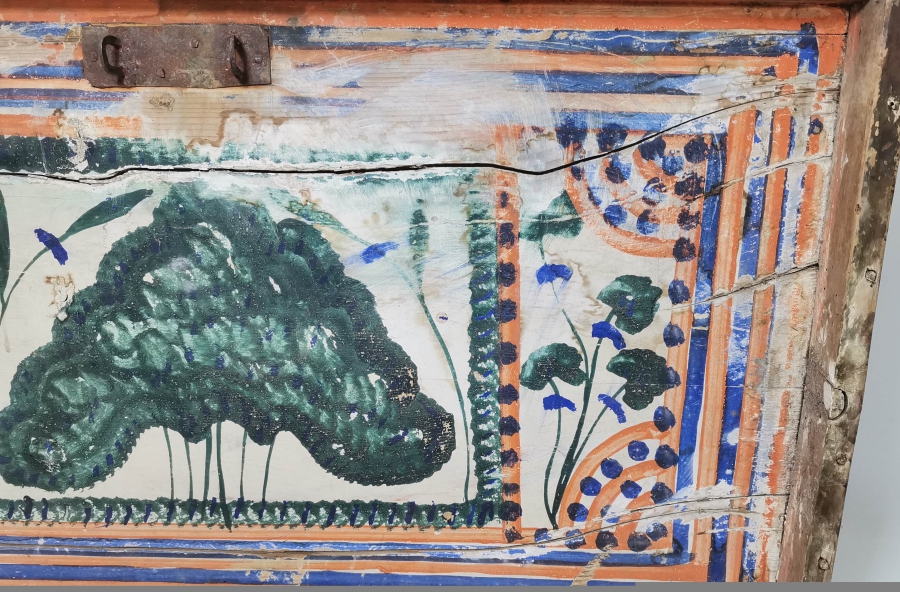 OSMANLI DÖNEMİ EL BOYAMA SANDIK KAPAĞI