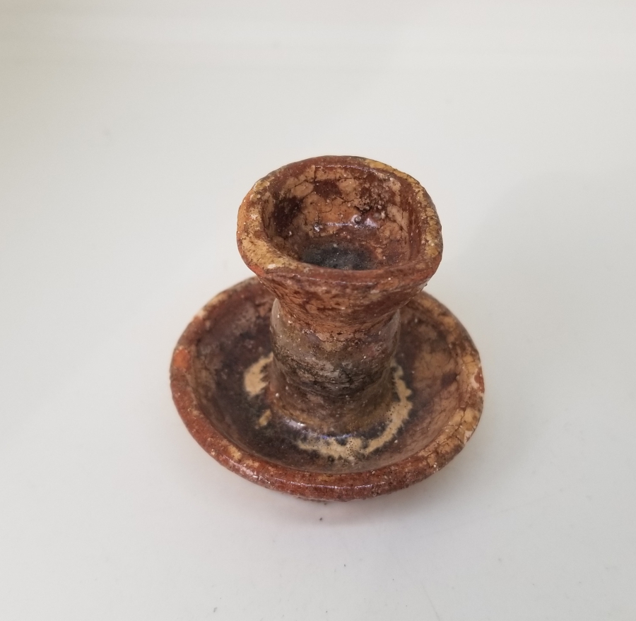 OSMANLI DÖNEMİ EL YAPIMI ADA İŞİ SIRLI MİNYATÜR MUMLUK