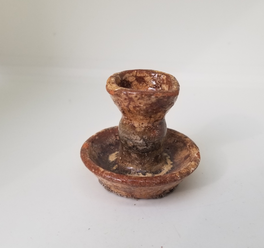 OSMANLI DÖNEMİ EL YAPIMI ADA İŞİ SIRLI MİNYATÜR MUMLUK