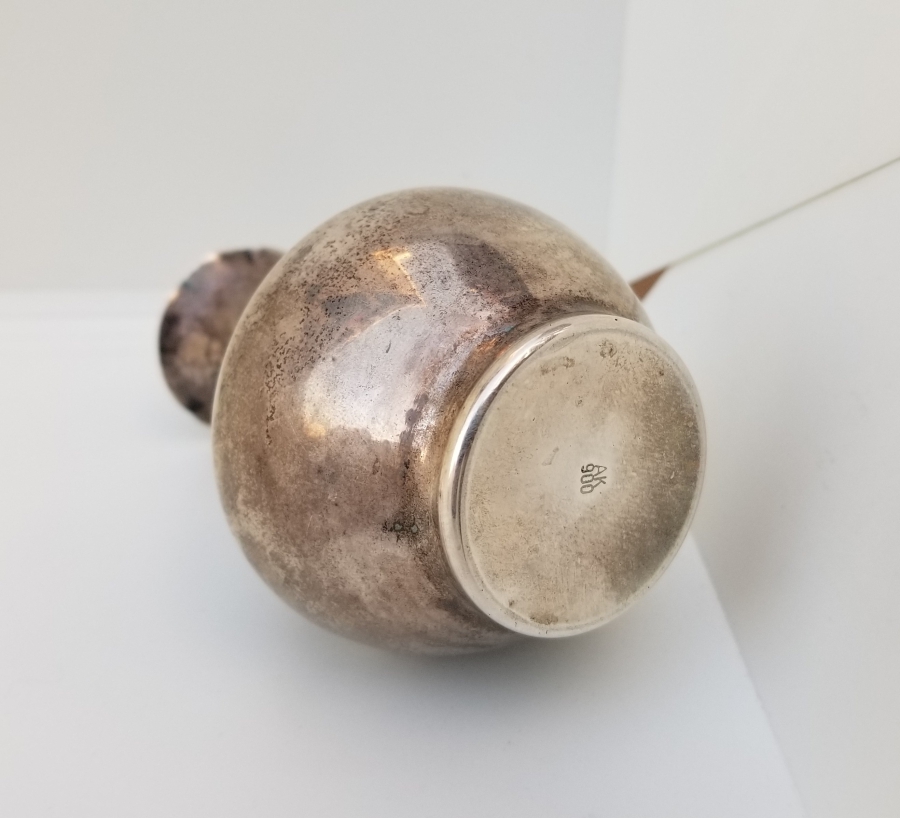 KABARTMA İŞÇİLİKLİ ANTİKA GÜMÜŞ VAZO - LALEDAN