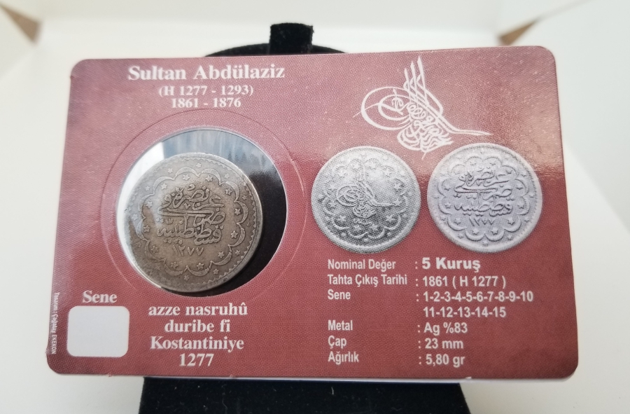 SULTAN ABDÜLAZİZ DÖNEMİ GÜMÜŞ NADİR 5 KURUŞ MECİDİYE