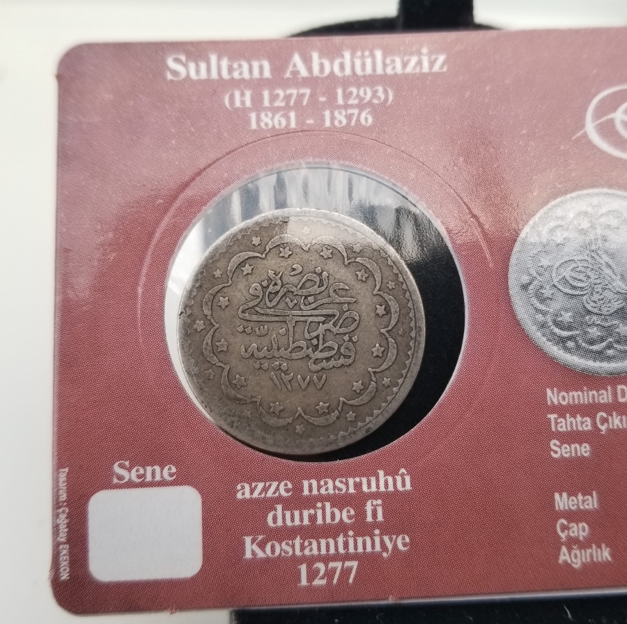 SULTAN ABDÜLAZİZ DÖNEMİ GÜMÜŞ NADİR 5 KURUŞ MECİDİYE