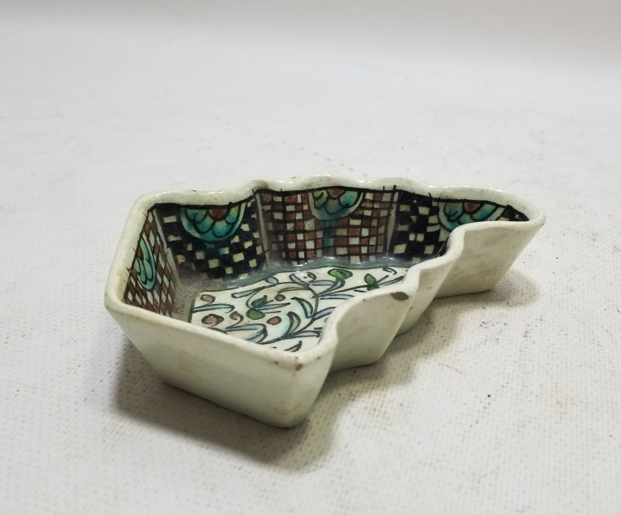 OSMANLI DÖNEMİ KUBBELİ FORMLU EL BOYAMA KÜTAHYA HURMALIK - İFTARİYELİK