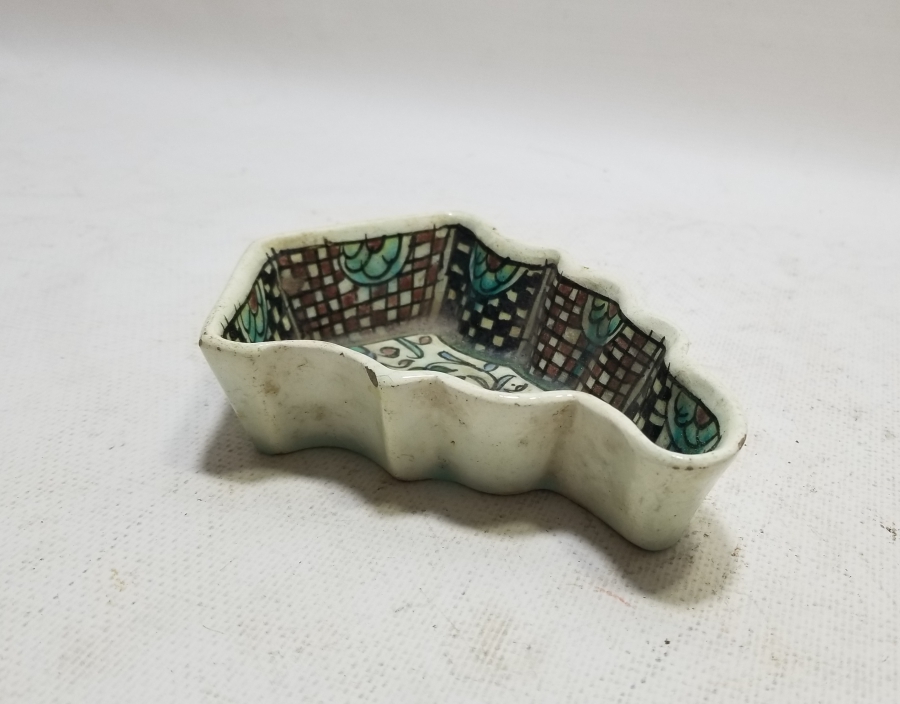 OSMANLI DÖNEMİ KUBBELİ FORMLU EL BOYAMA KÜTAHYA HURMALIK - İFTARİYELİK