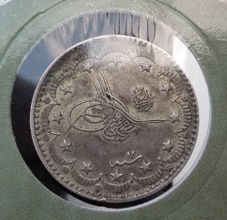 SULTAN MEHMET REŞAD HAN DÖNEMİ GÜMÜŞ 5 KURUŞ MECİDİYE