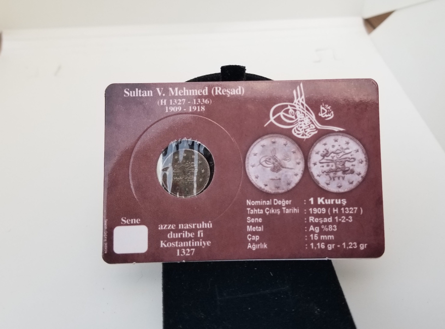 SULTAN MEHMET REŞAD HAN DÖNEMİ GÜMÜŞ 1 KURUŞ MECİDİYE - NADİR