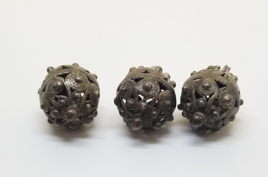 OSMANLI DÖNEMİ TELKARİ İŞÇİLİKLİ ÇOK NADİR KÖSTEK TOPLARI / KOZALARI