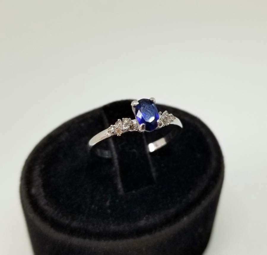 SAFİR VE PIRLANTA TAŞLI YÜZÜK