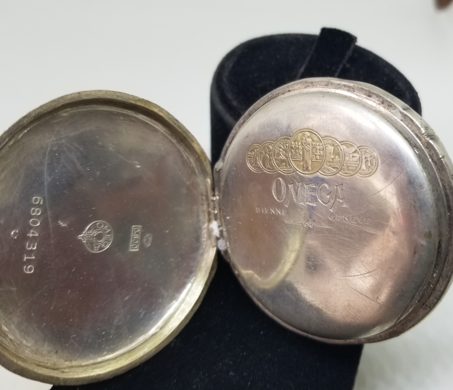 ANTİKA GÜMÜŞ OMEGA CEP SAATİ KASASI