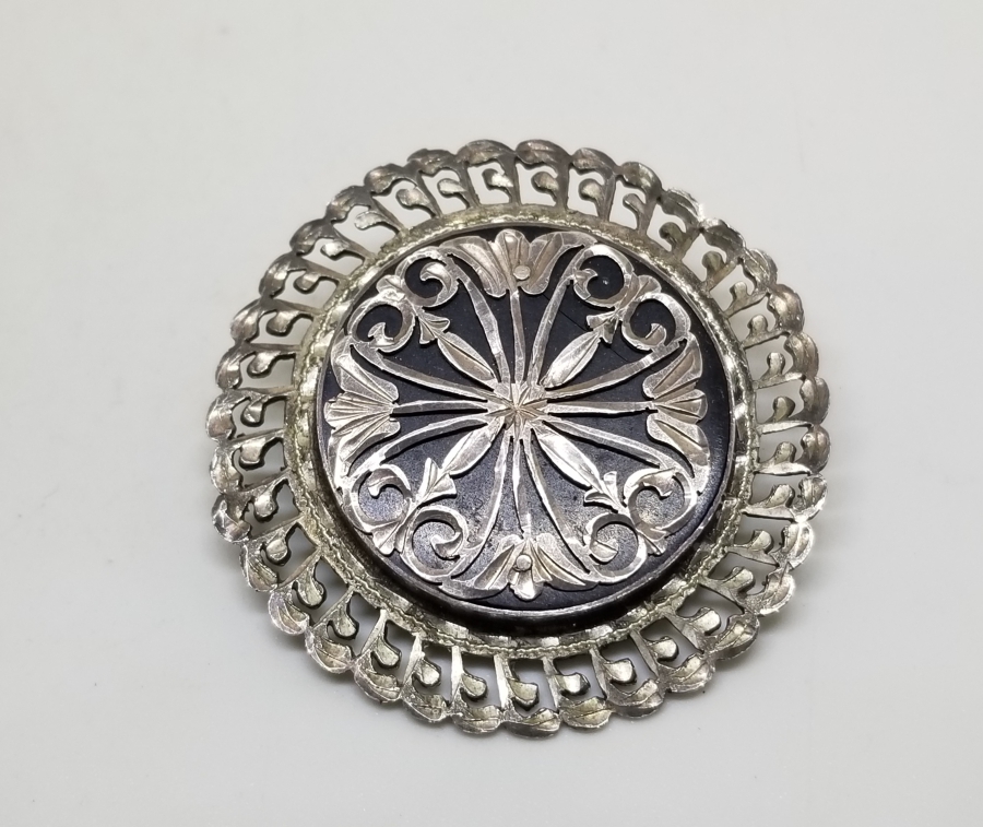 OSMANLI DÖNEMİ OLTU TAŞLI ÖZEL YAPIM GÜMÜŞ BROŞ