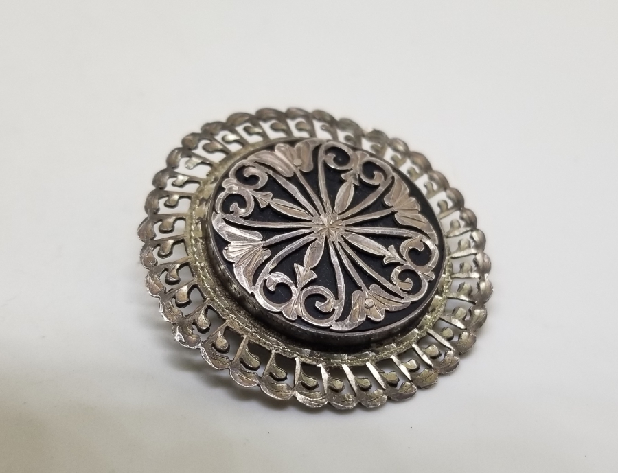 OSMANLI DÖNEMİ OLTU TAŞLI ÖZEL YAPIM GÜMÜŞ BROŞ