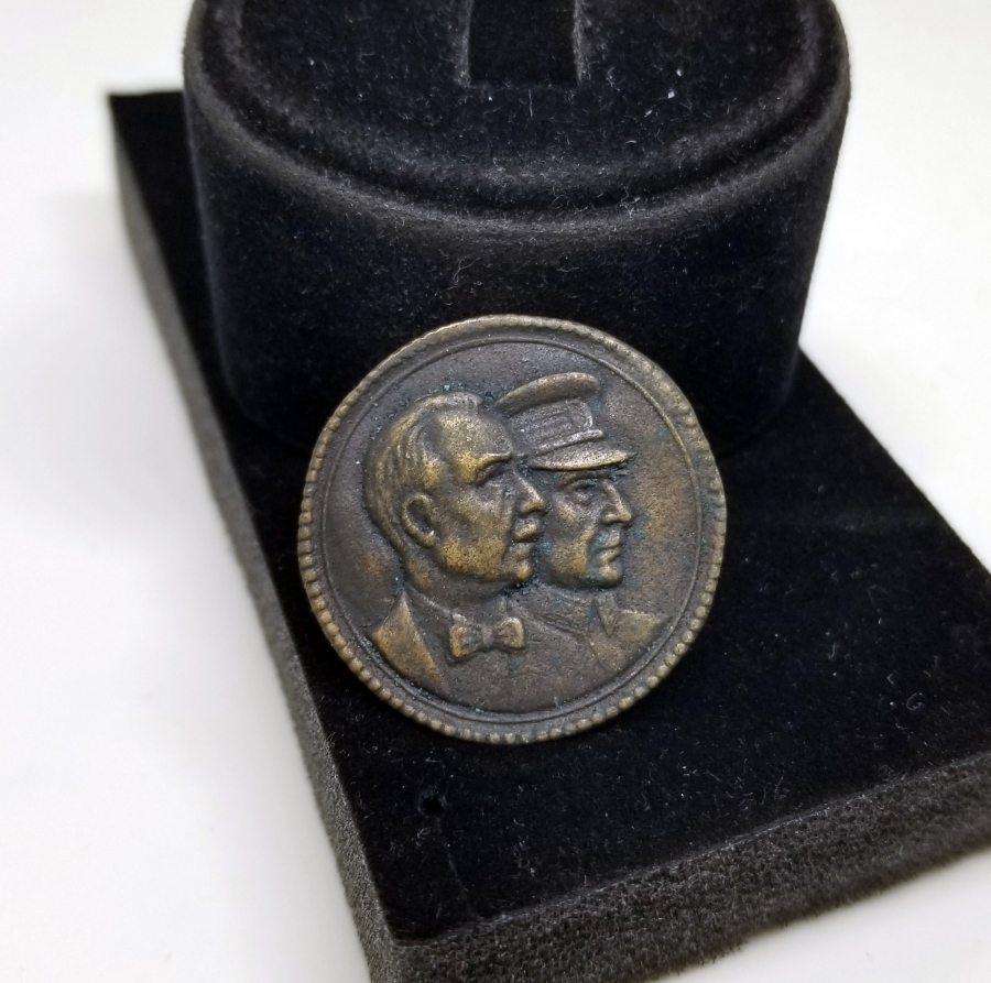 MUSTAFA KEMAL ATATÜRK VE İSMET İNÖNÜ GÖRSELLİ ANTİKA MADALYON