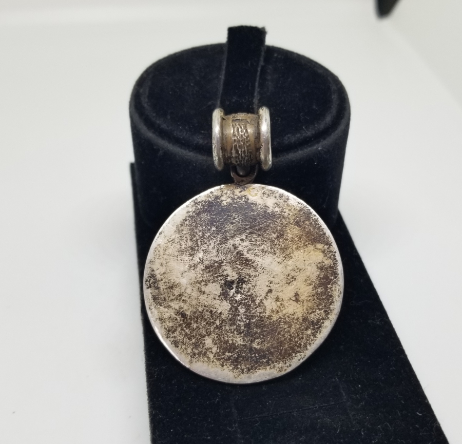 ÜZERİ TUĞRA FİGÜRLÜ GÜMÜŞ KOLYE UCU