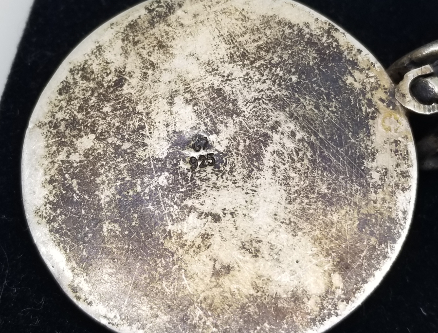 ÜZERİ TUĞRA FİGÜRLÜ GÜMÜŞ KOLYE UCU