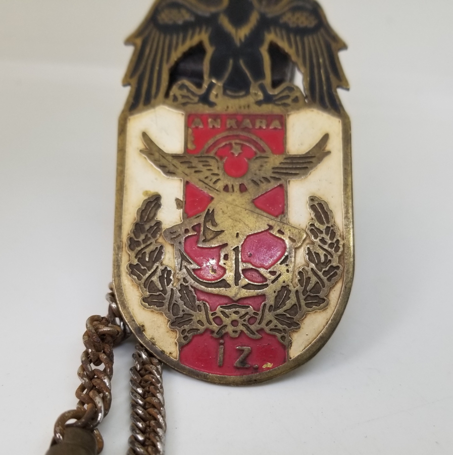 ÜZERİ MİNE İŞÇİLİKLİ ANTİKA ASKERİ KOKART