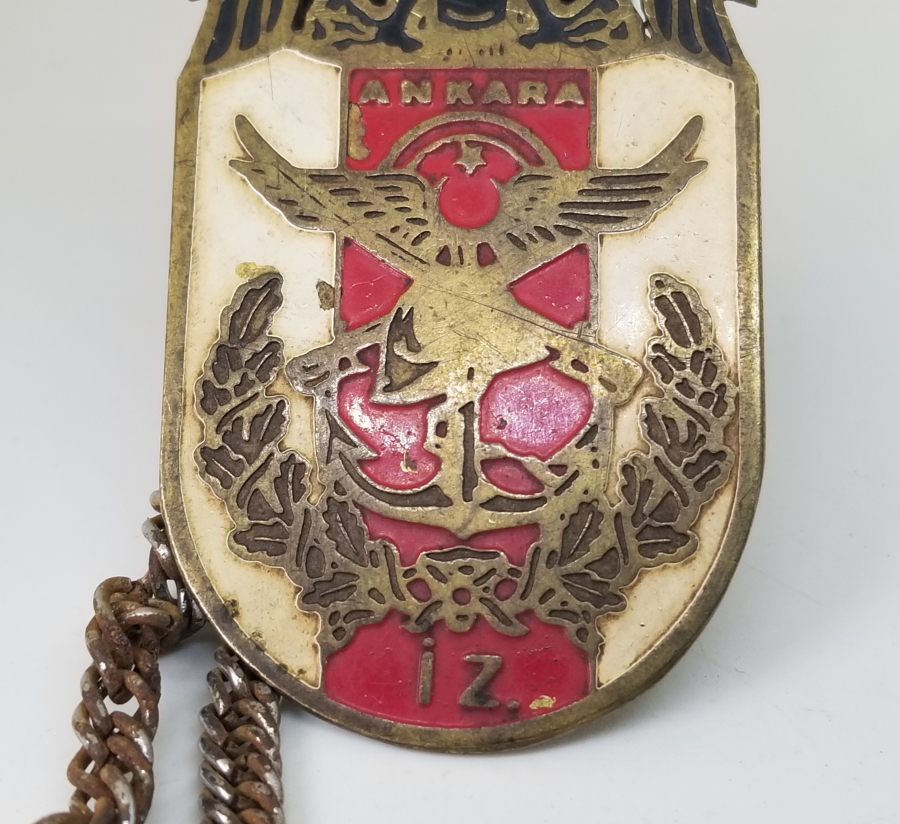 ÜZERİ MİNE İŞÇİLİKLİ ANTİKA ASKERİ KOKART