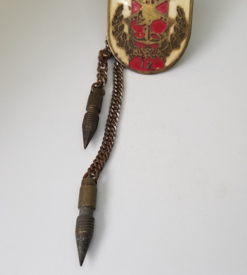 ÜZERİ MİNE İŞÇİLİKLİ ANTİKA ASKERİ KOKART