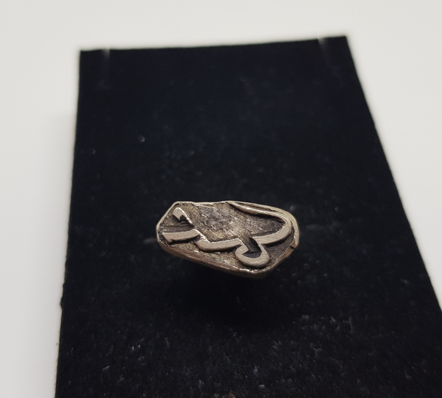 OSMANLI DÖNEMİ NADİR TİPTE EL KAZIMA GÜMÜŞ İMZA MÜHÜR