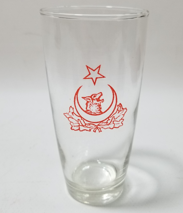 CUMHURİYET BAŞLARI ÇOK NADİR ÜZERİ BOZKURT VE AY YILDIZLI BARDAK