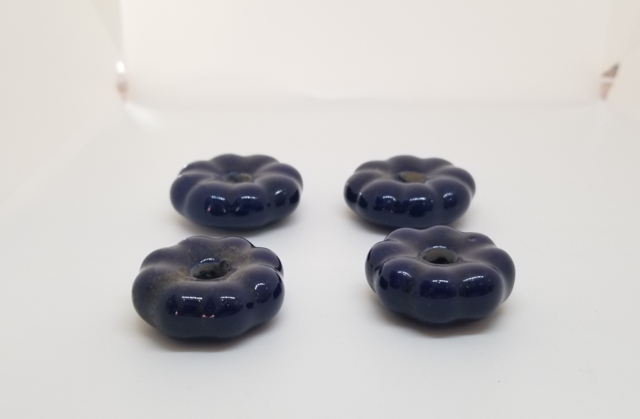 ÜZERİ EL BOYAMA OSMANLI DÖNEMİ PORSELEN ÇEKMECE KULPLARI LOTU