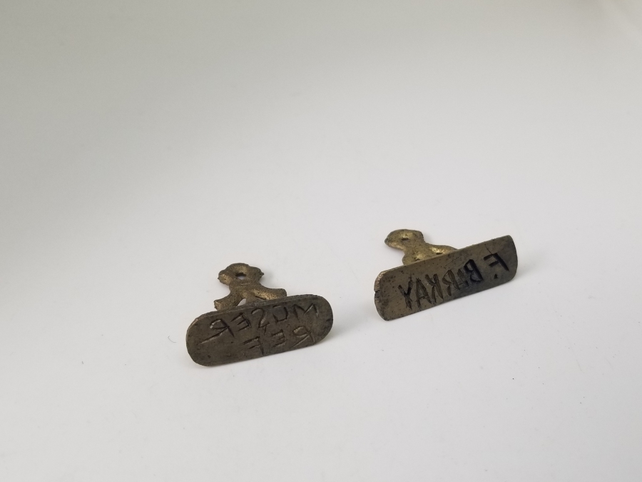 CUMHURİYET BAŞLARI EL KAZIMA İKİ ADET ANTİKA MÜHÜR