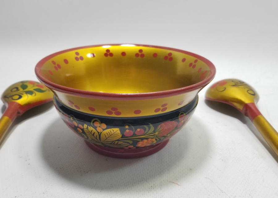 EL BOYAMA ANTİKA LAKE ÇORBA KASESİ